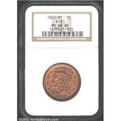 1851/81 1C MS66 Red NGC.