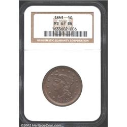 1853 1C MS67 Brown NGC.