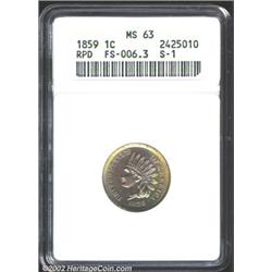 1859 1C MS63 ANACS.