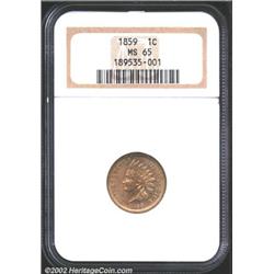 1859 1C MS65 NGC.