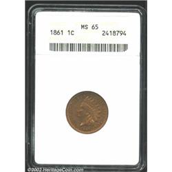 1861 1C MS65 ANACS.