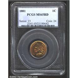 1881 1C MS65 Red PCGS.