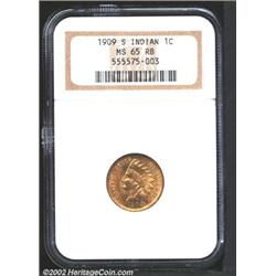 1909-S 1C MS65 Red and Brown NGC.