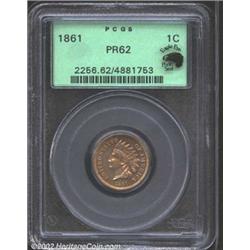 1861 1C PR62 PCGS.