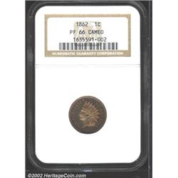 1862 1C PR66 Cameo NGC.