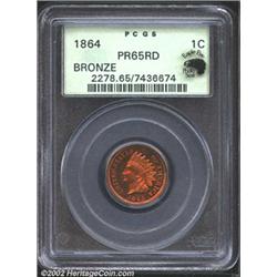 1864 1C Bronze PR65 Red PCGS.