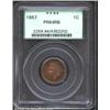 Image 1 : 1867 1C PR64 Red and Brown PCGS.