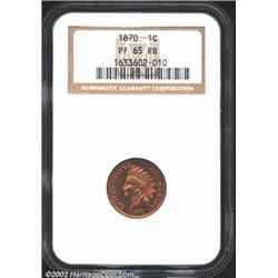1870 1C PR65 Red and Brown NGC.