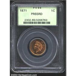 1871 1C PR65 Red PCGS.