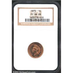 1873 1C Closed 3 PR66 Red and Brown NGC.