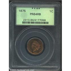 1875 1C PR64 Red and Brown PCGS.
