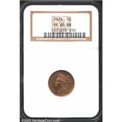 1875 1C PR65 Red and Brown NGC.