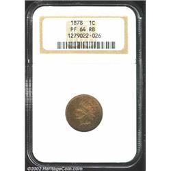 1878 1C PR64 Red and Brown NGC.