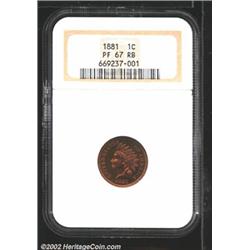 1881 1C PR67 Red and Brown NGC.