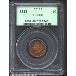 1883 1C PR66 Red and Brown PCGS.