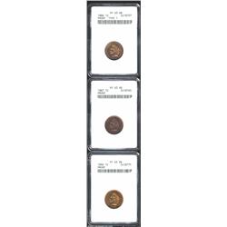 1886 1C Type One PR63 Red and Brown ANACS, well struck, rich gold and rose-violet patina, very clean