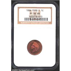 1886 1C Type One PR66 Red and Brown NGC.
