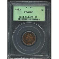 1892 1C PR64 Red and Brown PCGS.