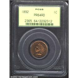 1892 1C PR64 Red PCGS.