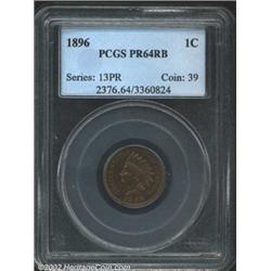 1896 1C PR64 Red and Brown PCGS.