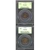 Image 1 : 1902 1C PR64 Red and Brown PCGS, deep red-violet and aqua-green patina, the lower left base of the 1