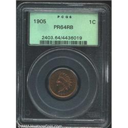 1905 1C PR64 Red and Brown PCGS.