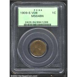 1909-S VDB 1C MS64 Brown PCGS.
