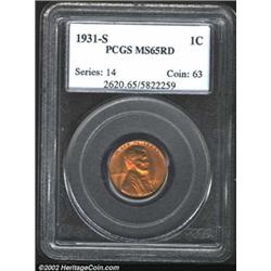 1931-S 1C MS65 Red PCGS.