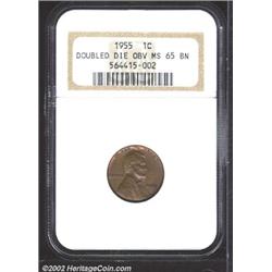 1955/55 1C Doubled Die MS65 Brown NGC.