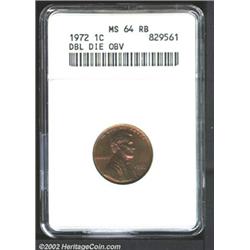 1972/72 1C Doubled Die MS64 Red and Brown ANACS.