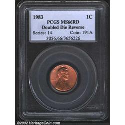 1983 1C Doubled Die MS66 Red PCGS.