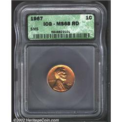 1967 1C SMS MS68 Red ICG.
