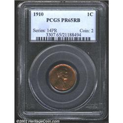 1910 1C PR65 Red and Brown PCGS.