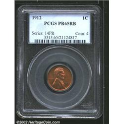 1912 1C PR65 Red and Brown PCGS.