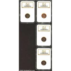 1937 1C PR64 Red NGC, a beautiful near-Gem with rich gold color; 1939 PR64 Red NGC, bright and gloss