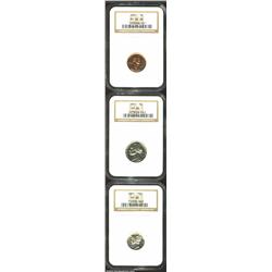 1941 Cent PR64 Red NGC, sharply struck, a lintmark on the N in CENT, a few carbon flyspecks; 1941 Ni