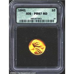 1941 1C PR67 Red ICG.
