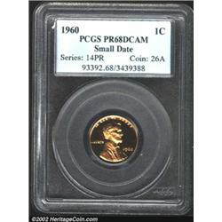 1960 1C Small Date PR68 Deep Cameo PCGS.