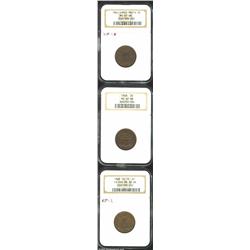 1864 2C Large Motto MS61 Brown NGC, a bold striking with rich chocolate-brown color; 1868 MS62 Brown