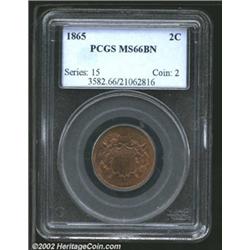 1865 2C MS66 Brown PCGS.