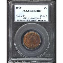 1865 2C MS65 Red and Brown PCGS.