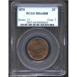 1870 2C MS64 Red and Brown PCGS.