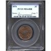 Image 1 : 1870 2C MS64 Red and Brown PCGS.