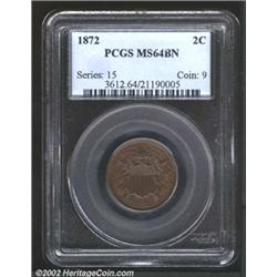 1872 2C MS64 Brown PCGS.