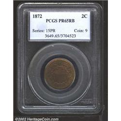 1872 2C PR65 Red and Brown PCGS.