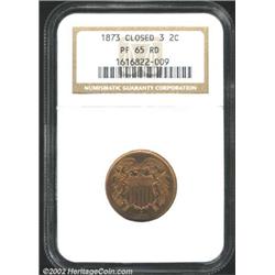 1873 2C Closed 3 PR65 Red NGC.