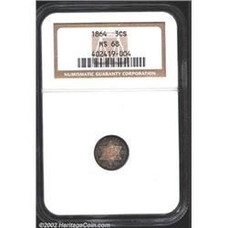 1864 3CS MS68 NGC.