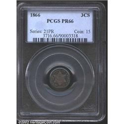 1866 3CS PR66 PCGS.