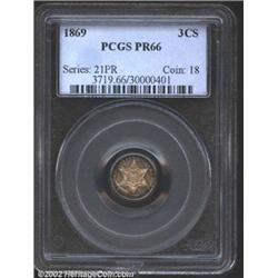 1869 3CS PR66 PCGS.