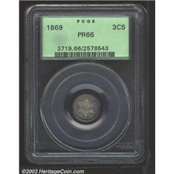 1869 3CS PR66 PCGS.